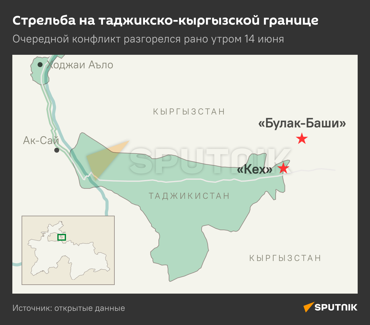 Стрельба на таджикско-кыргызской границе - Sputnik Таджикистан