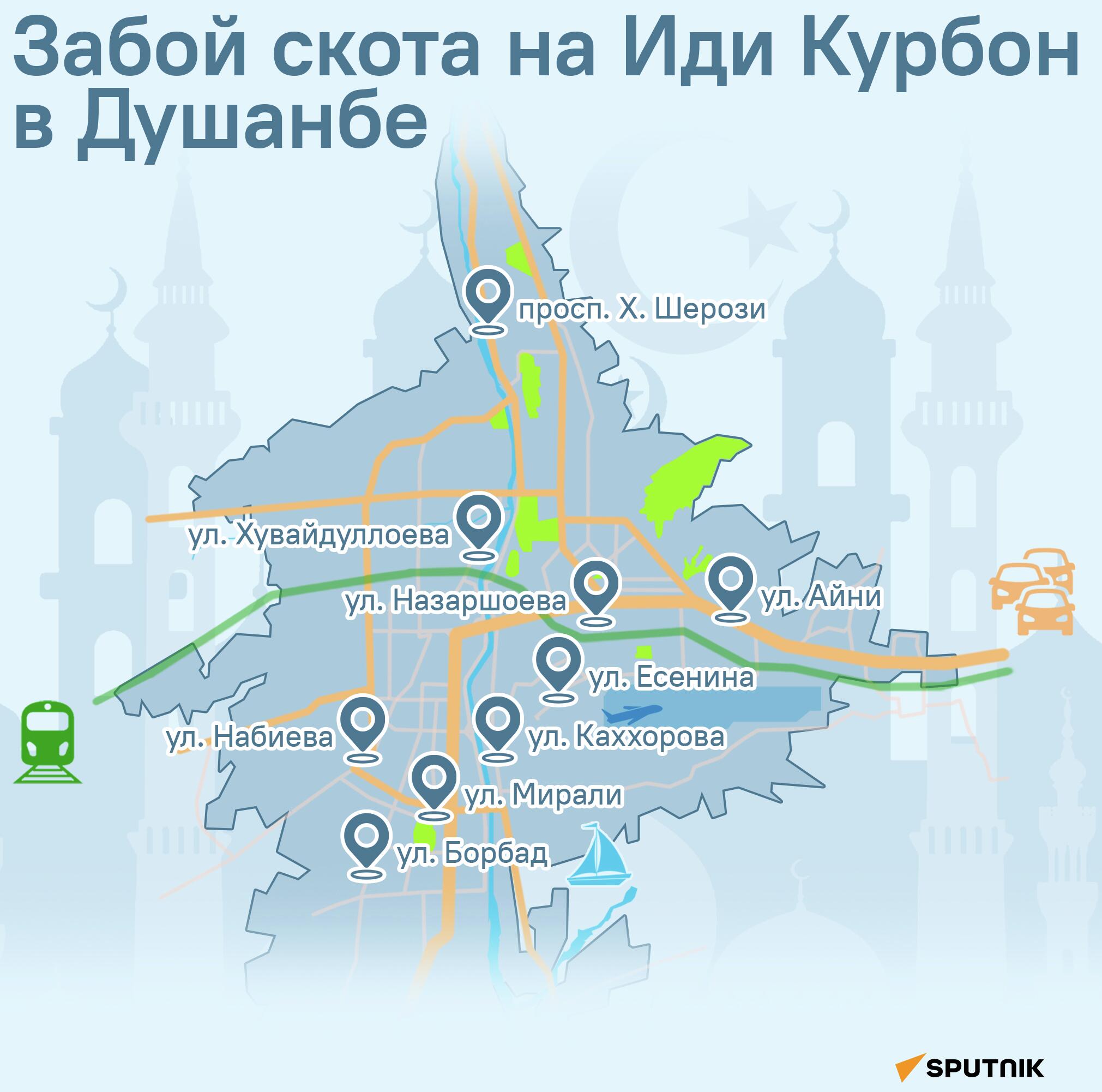 Забой скота на Иди Курбон в Душанбе - Sputnik Таджикистан