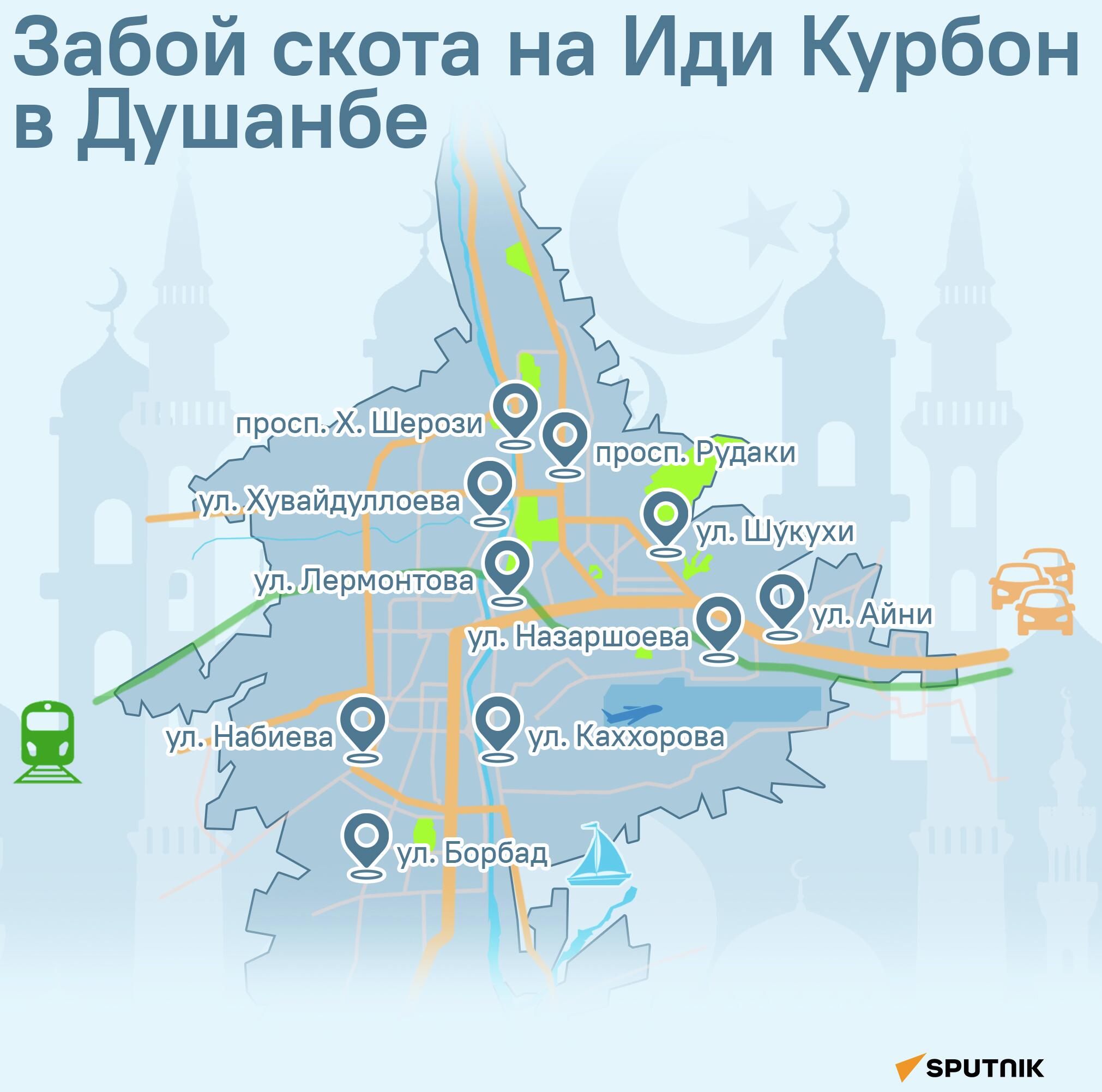 Забой скота на Иди Курбон в Душанбе - Sputnik Таджикистан