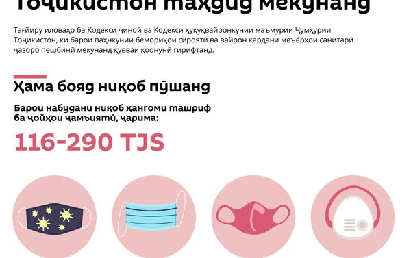 Кадом ҷаримаҳо паҳнкунандагон-и коронавирусро дар Тоҷикистон таҳдид мекунанд - Sputnik Тоҷикистон
