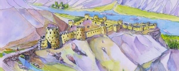 Общий вид на цитадель Ямчун Общий вид на цитадель Ямчун - Sputnik Таджикистан