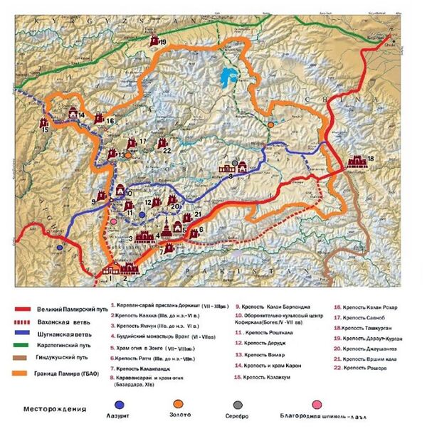 Карта памира в таджикистане