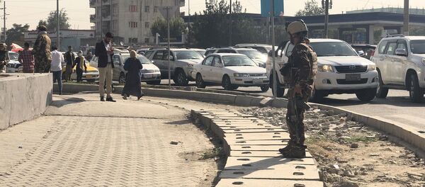 Место покушения на вице-президента Афганистана в Кабуле Место покушения на вице-президента Афганистана в Кабуле - Sputnik Тоҷикистон