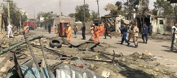 Место покушения на вице-президента Афганистана в Кабуле - Sputnik Тоҷикистон