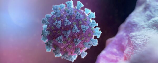 Компьютерное изображение, созданное Nexu Science Communication совместно с Тринити-колледжем в Дублине, демонстрирует структурную модель бета-коронавируса - Sputnik Тоҷикистон