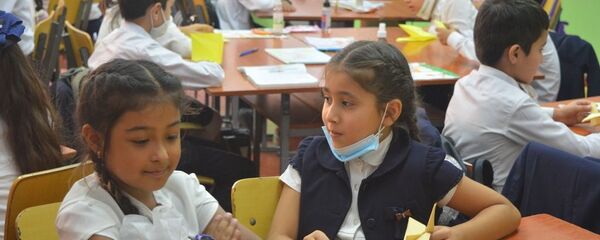 Открытый урок к Международному дню мира прошёл в школе № 8 г. Душанбе - Sputnik Тоҷикистон