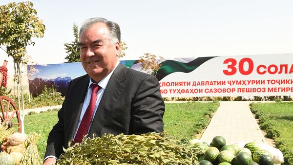 Президент Республики Таджикистан Эмомали Рахмон в Восейском районе - Sputnik Тоҷикистон
