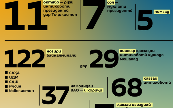 Интихобот дар Тоҷикистон танҳо омор - Sputnik Тоҷикистон