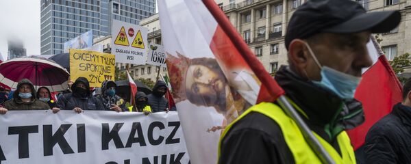 Протесты в Польше Протесты в Польше - Sputnik Таджикистан