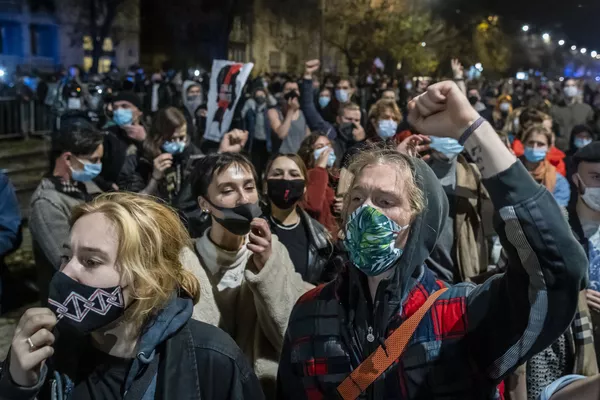 Протесты из-за запрета на аборты в Польше