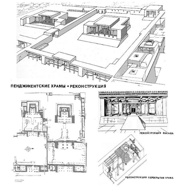 Пенджикентские храмы - реконструкция - Sputnik Таджикистан