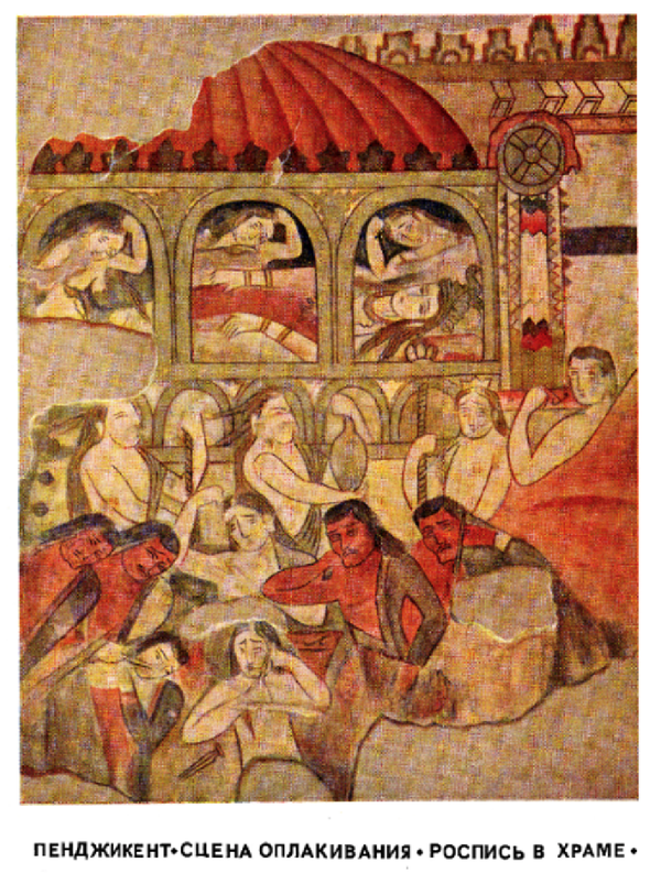 Сцена на фреске - сцена оплакивания. В Пенджикенте - Sputnik Таджикистан