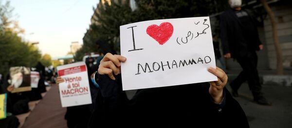 Протест у посольства Франции в Тегеране - Sputnik Тоҷикистон