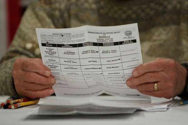 Избирательный бюллетень голосования на президентских выборах США  - Sputnik Таджикистан