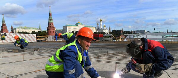 Ремонт Большого Каменного моста в Москве - Sputnik Тоҷикистон