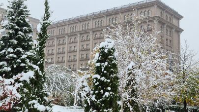 Первый снег в Душанбе