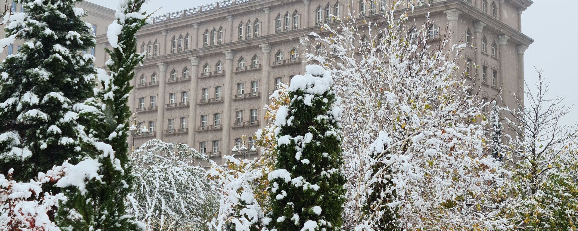 Первый снег в Душанбе - Sputnik Таджикистан, 1920, 28.01.2026