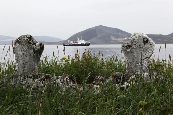 Древнее эскимосское сооружение Китовая аллея на острове Ыттыгран в Чукотском автономном округе - Sputnik Таджикистан