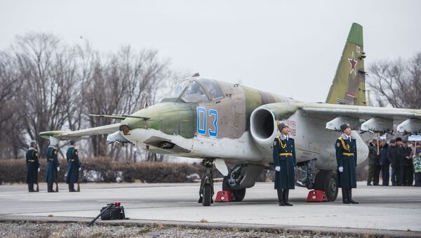 Су-25 российской авиабазы Кант в Кыргызтане, архивное фото - Sputnik Таджикистан