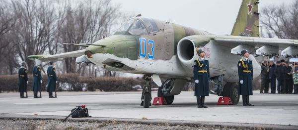 Су-25 российской авиабазы Кант в Кыргызтане, архивное фото - Sputnik Таджикистан