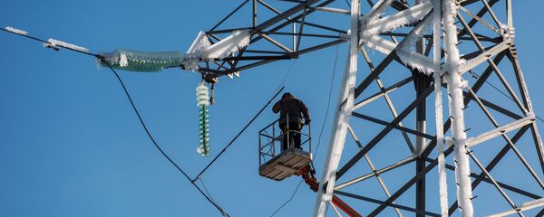 Обледеневшая ЛЭП - Sputnik Таджикистан