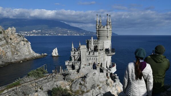Открытие дворца-замка Ласточкино гнездо в Крыму - Sputnik Таджикистан