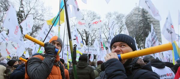 Акция против карантинных мер на Украине - Sputnik Таджикистан