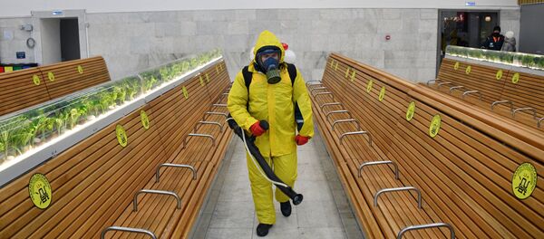 Дезинфекция Ленинградского вокзала - Sputnik Таджикистан