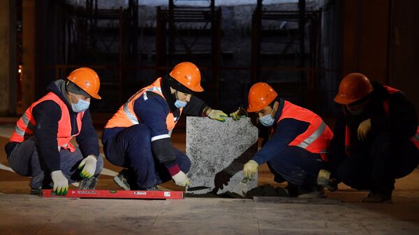 Строители, архивное фото - Sputnik Таджикистан