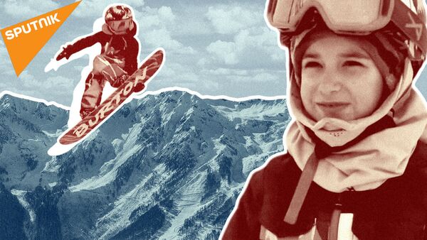 Как семилетняя сноубордистка покоряет горнолыжные трассы - Sputnik Таджикистан