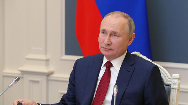 Президент РФ В. Путин выступил на сессии онлайн-форума Давосская повестка дня 2021 - Sputnik Тоҷикистон