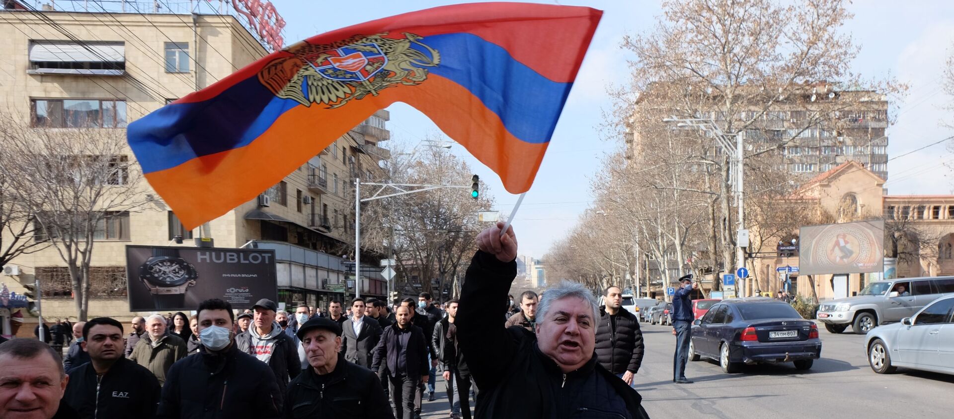 Участники митинга в Ереване, Армения - Sputnik Таджикистан, 1920, 25.02.2021