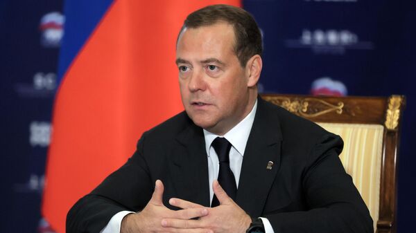Заместителя председателя Совета безопасности РФ Д. Медведев - Sputnik Таджикистан