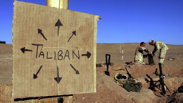 Табличка с надписью Талибы на юге Афганистана - Sputnik Тоҷикистон