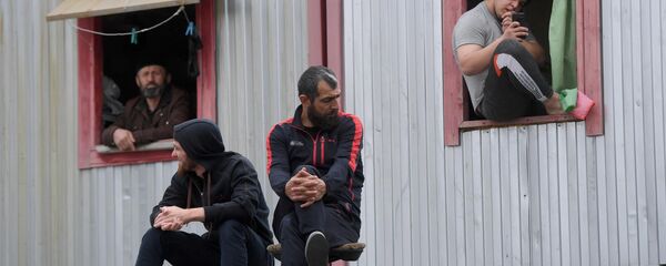 Рабочие на стройке Рабочие на стройке - Sputnik Таджикистан