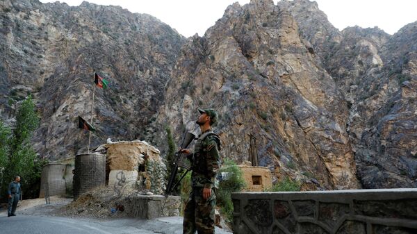 Военнослужащий афганской армии на трассе Джелалабад - Кабул - Sputnik Тоҷикистон