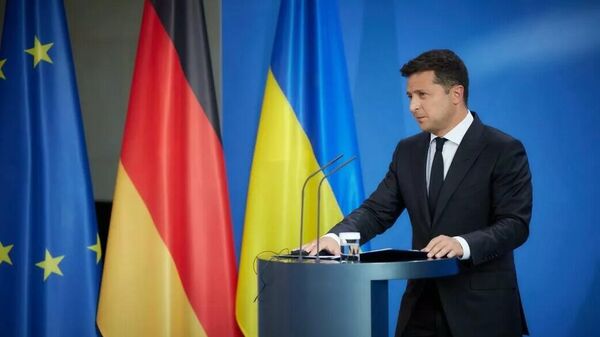 Рабочий визит президента Украины Владимира Зеленского в Германию - Sputnik Таджикистан