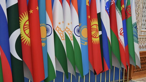 Флаги стран-участниц заседания Совета коллективной безопасности ОДКБ - Sputnik Тоҷикистон
