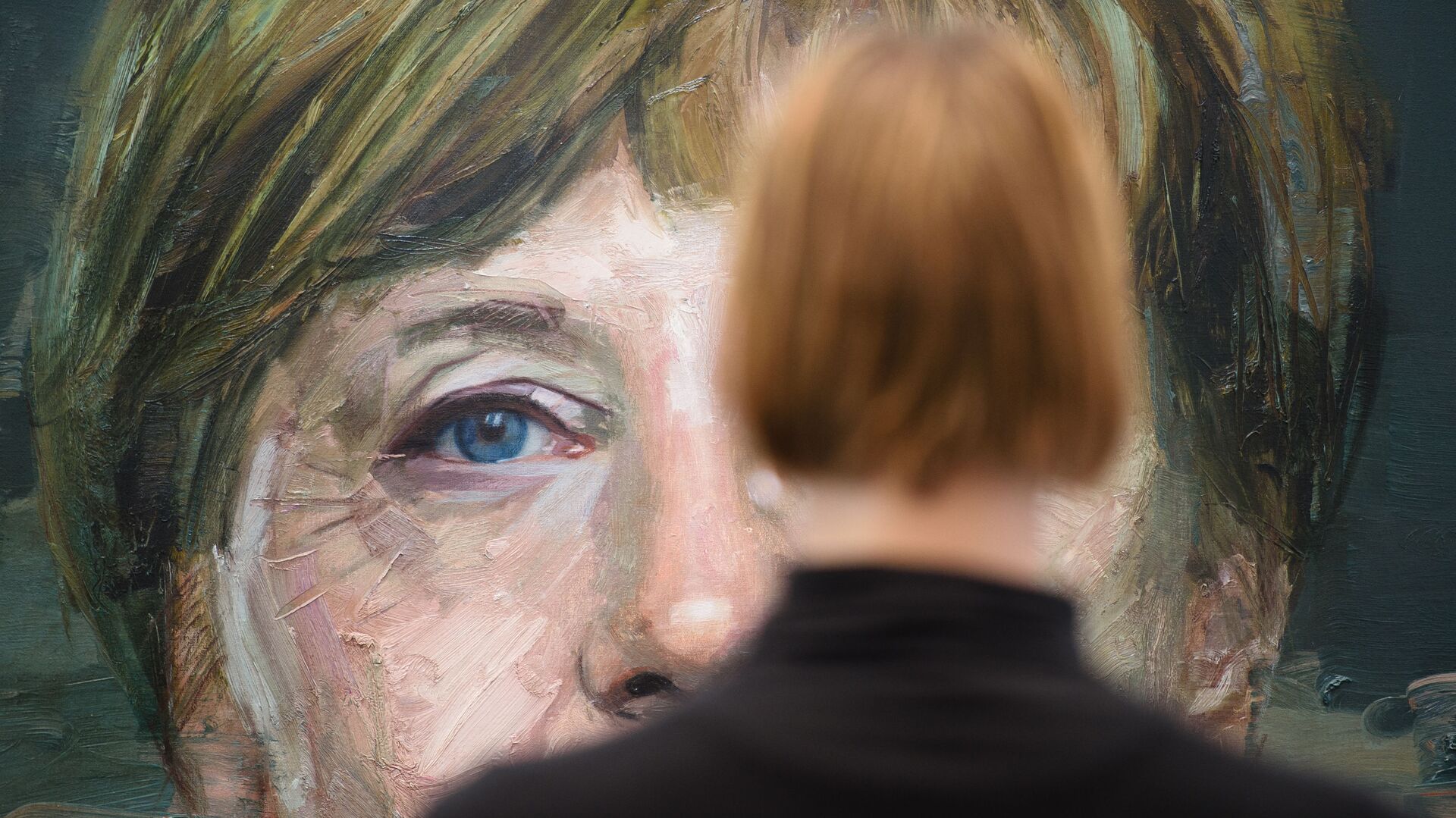 Портрет Ангелы Меркель Колина Дэвидсона на Лондонской художественной ярмарке - Sputnik Таджикистан, 1920, 24.09.2021