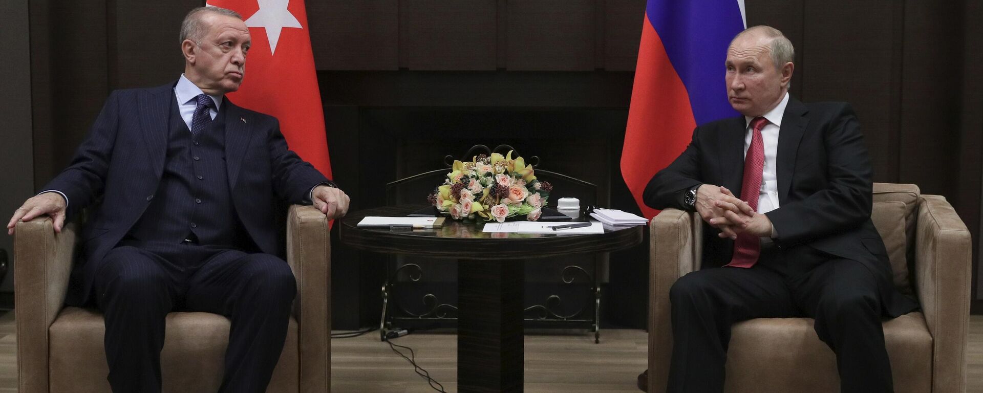 Президент РФ В. Путин провел переговоры с президентом Турции Р. Эрдоганом - Sputnik Таджикистан, 1920, 05.10.2021