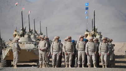 Военнослужащие на оперативно-стратегических учениях коллективных сил Организации Договора о коллективной безопасности (ОДКБ)
