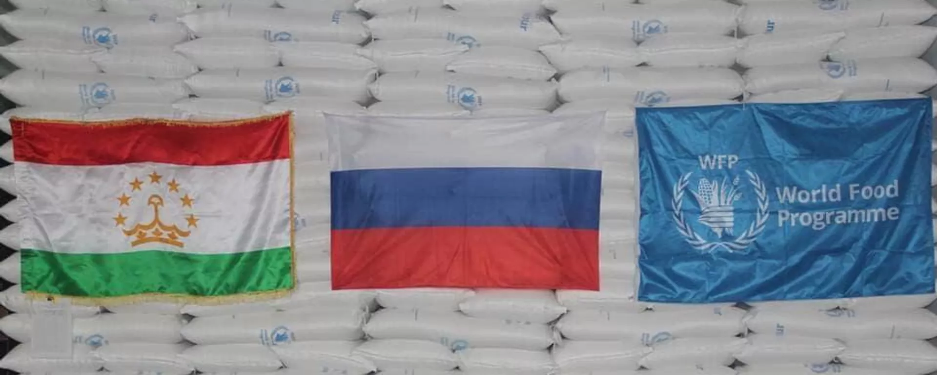 Посольство России и Всемирная продовольственная программа (ВПП ООН) провели церемонию передачи Правительству Таджикистана 1485 тонн обогащенной пшеничной муки и 61 тонны растительного масла - Sputnik Тоҷикистон, 1920, 25.06.2022
