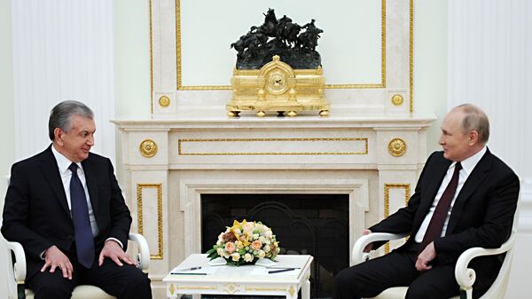 Президент РФ В. Путин встретился с президентом Узбекистана Ш. Мирзиёевым - Sputnik Тоҷикистон