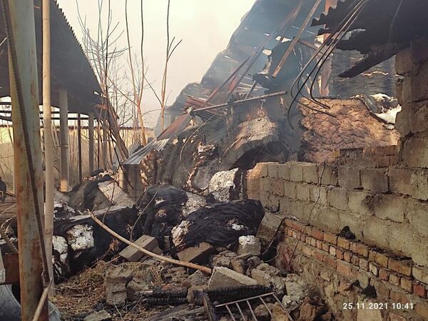 На территории, где произошел пожар, хранилось около 1,3 тысячи тонн ваты. - Sputnik Таджикистан