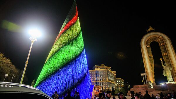В Душанбе установили новогоднюю елку - Sputnik Таджикистан