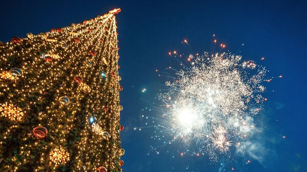 Огни первой новогодней ёлки в России зажгли в Якутске - Sputnik Таджикистан