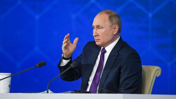 Ежегодная пресс-конференция президента России Владимира Путина - Sputnik Таджикистан
