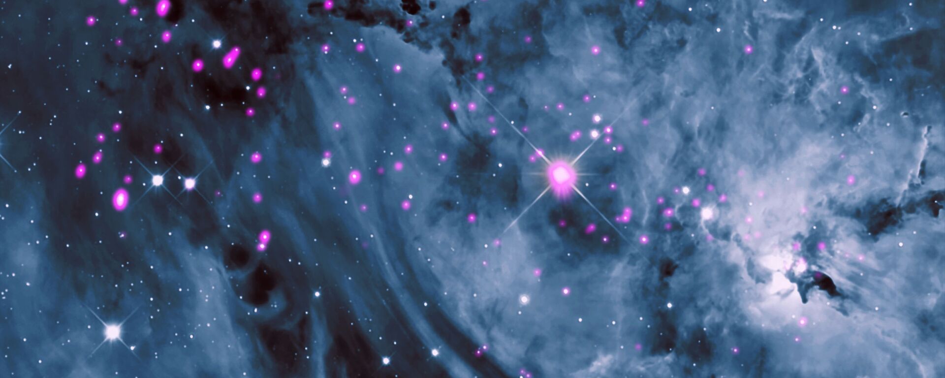 Молодые звезды в туманности Лагуна (Lagoon Nebula) - Sputnik Тоҷикистон, 1920, 19.01.2022