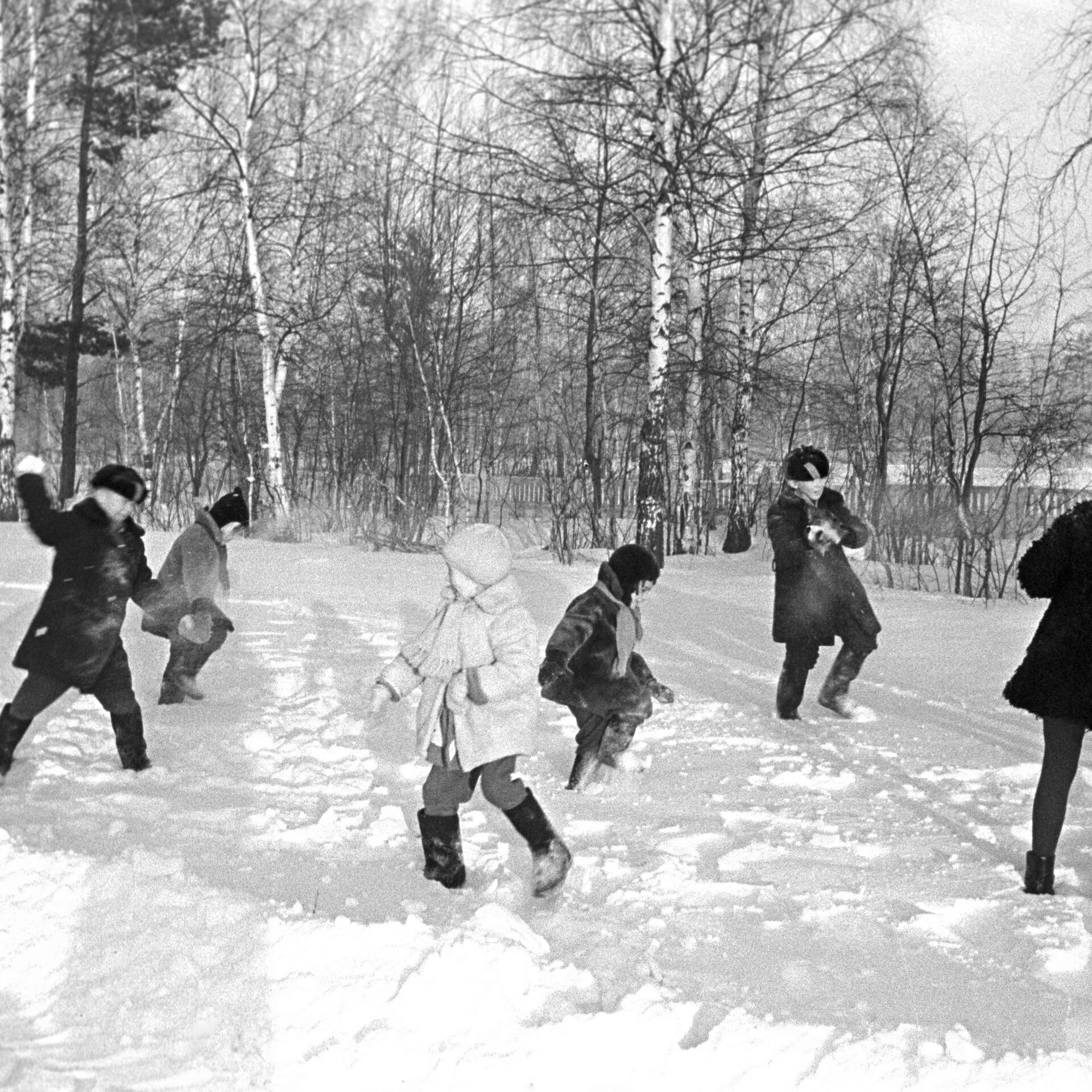 Советское детство зима