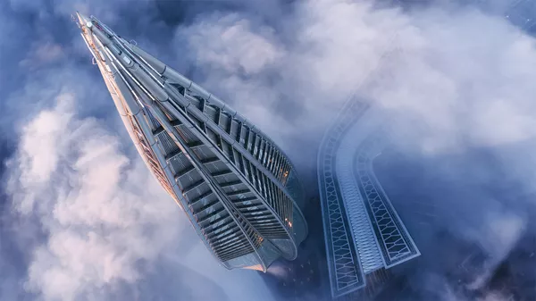 Снимок The skyscraper российского фотографа , победивший в номинации Judges Choice конкурса The Art of Building 2021